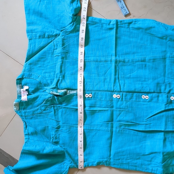 L Turquoise Kurta - Picture 9 of 12